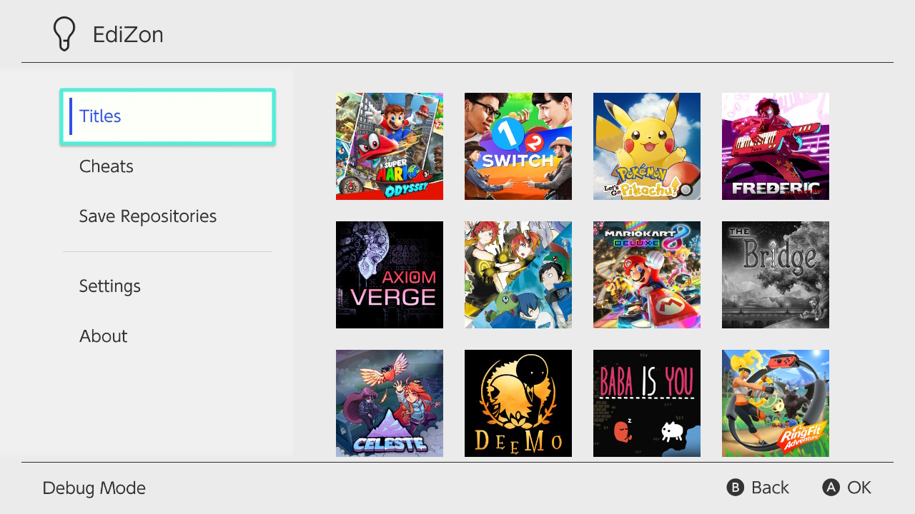 EdiZon - Activate Cheats on Nintendo Switch (Over 600 Games